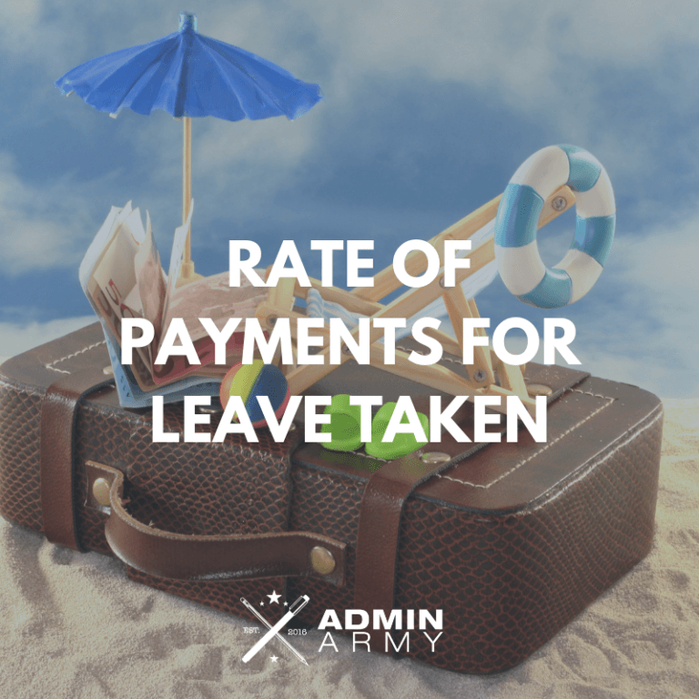 Rate of payments for leave taken in NZ
